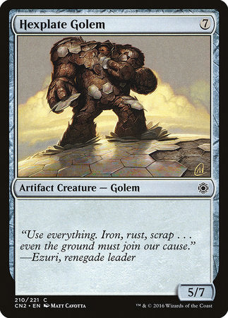 Hexplate Golem [Conspiracy: Take the Crown]
